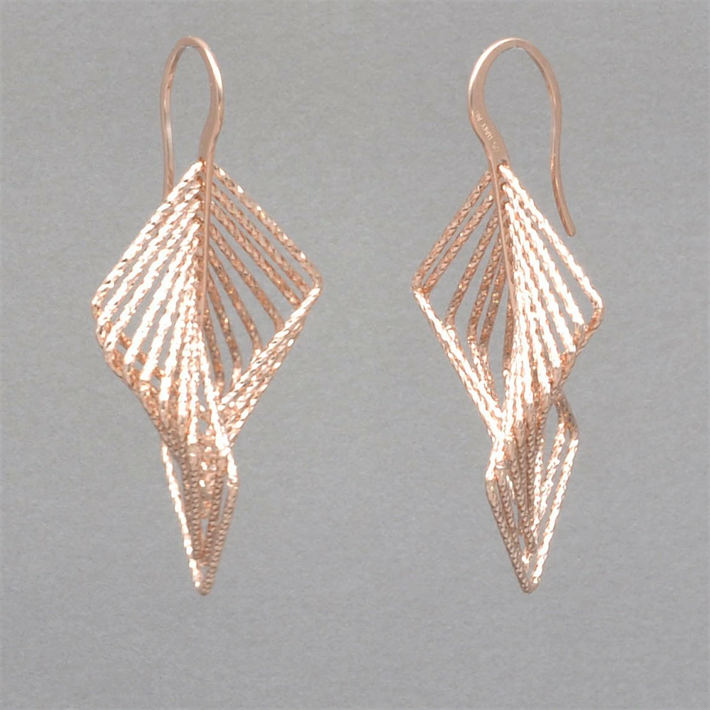 Best Pirce ๐ฏ Azur Ruthenium Rose Gold Cascading Square Earrings ๐ 3 Azur Ruthenium Rose Gold Cascading Square Earrings