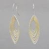 Best reviews of โจ Azur Gold And Silver Shimmering Pointed Oval Earrings โ๏ธ 2 Azur Gold And Silver Shimmering Pointed Oval Earrings