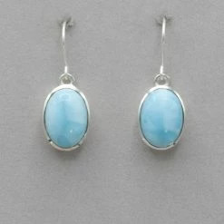 Laridom Oval Larimar Earrings