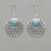 Laridom Larimar And Silver Patterned Earrings