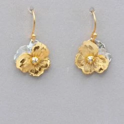 Holly Yashi Garden Pansy Drop Earrings