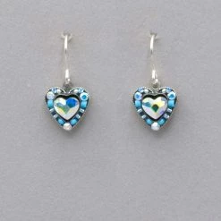 Firefly Crystal Heart Earrings