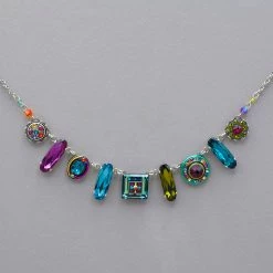 Necklaces Firefly La Dolce Vita Oblong Crystal Necklace
