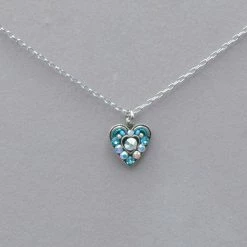 Necklaces Firefly Small Crystal Heart Pendant Necklace