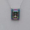 Firefly Queen Bee Rectangle Pendant Necklace
