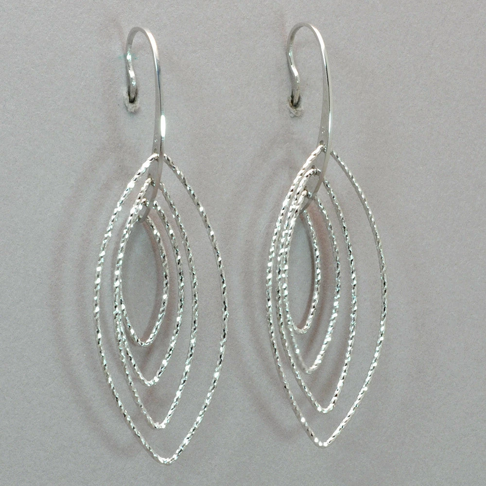 Cheap ๐ Azur Silver Pointed Oval Earrings ๐ 4 Azur Silver Pointed Oval Earrings