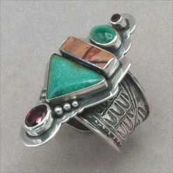 Tabra Turquoise And Jasper Ring