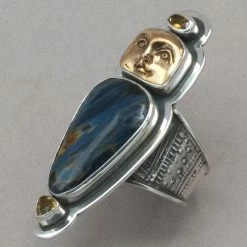 Tabra Bronze Face And Pietersite Ring