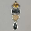 Tabra Goddess With Onyx And Palmwood Pendant Charm