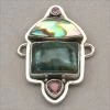 Tabra Tourmaline, Abalone And Labradorite Charm