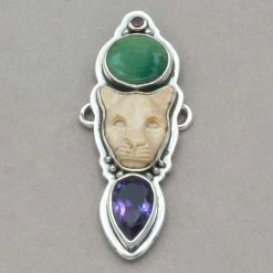 Charms Tabra Turquoise, Jaguar And Amethyst Charm
