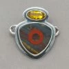 Charms Tabra Citrine And Tiger Iron Inlay Charm