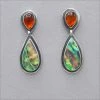 Tabra Amber And Abalone Drop Earrings