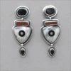 Tabra Onyx With Jasper And Agate Inlay Earrings