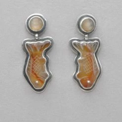 Tabra Carnelian Fish Earrings