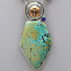 Tabra Vintage Turquoise Goddess Necklace Necklaces