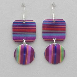 Hazel Atkinson Square And Circle Earrings