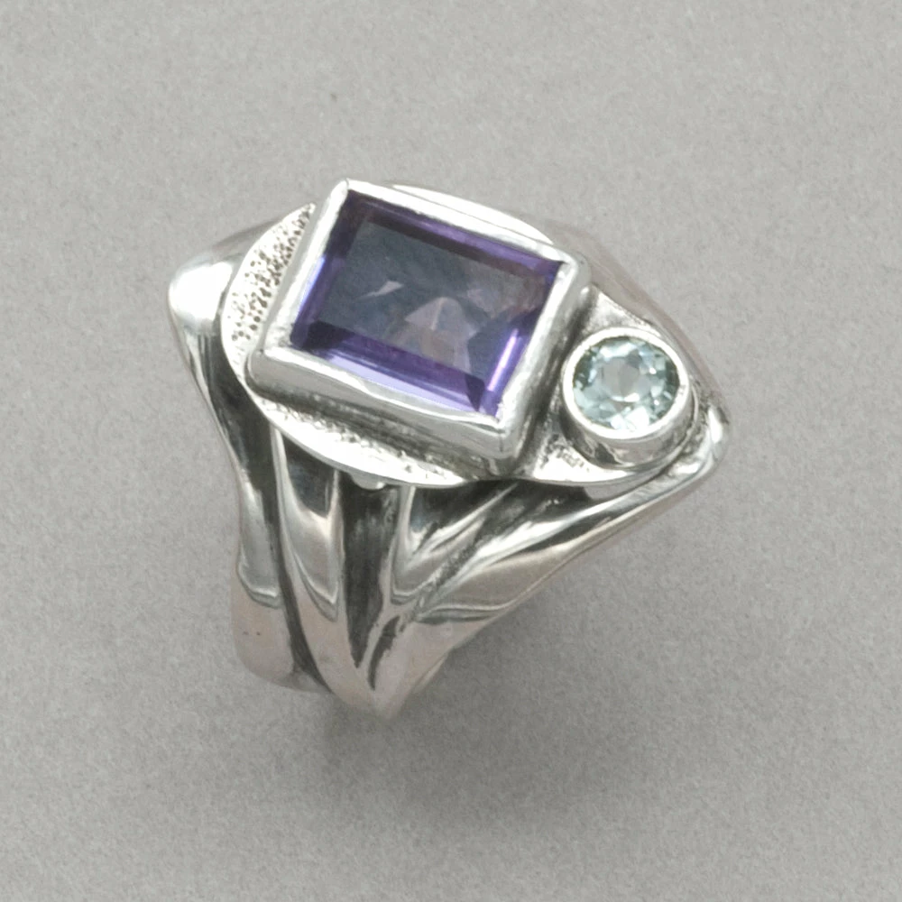 Flash Sale 🛒 Jim Kelly Amethyst And Aquamarine Ring Rings 👏 3 Jim Kelly Amethyst And Aquamarine Ring Rings