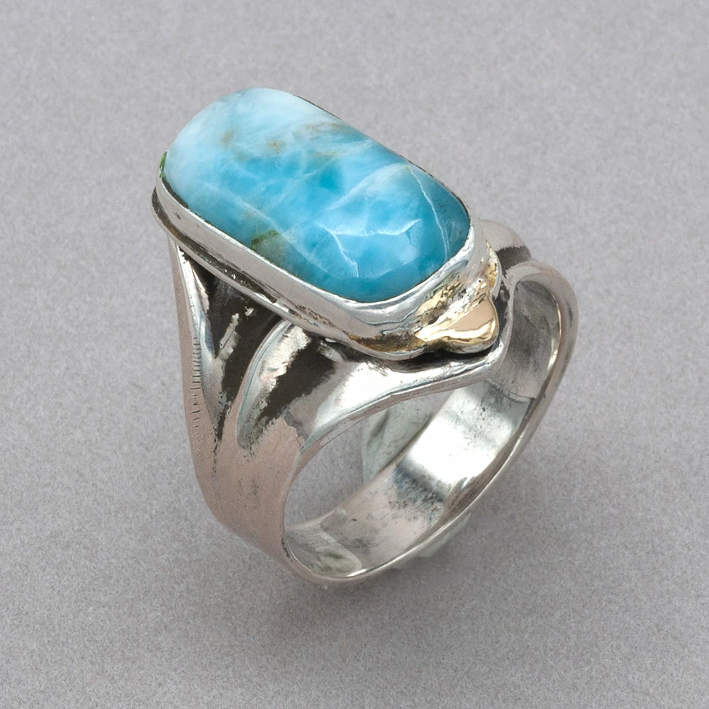 Brand new ๐คฉ Jim Kelly Larimar With 18k Gold Ring ๐ 3 Jim Kelly Larimar With 18k Gold Ring