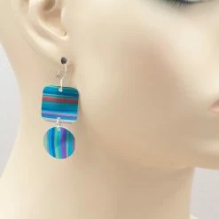Hazel Atkinson Square And Circle Earrings