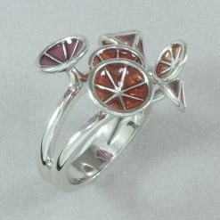 Daniel Vior Ipomea Ring - Red Enamel