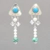 Jim Kelly Turquoise And Pearl Earrings