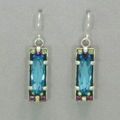 Firefly Rectangular Crystal Earrings