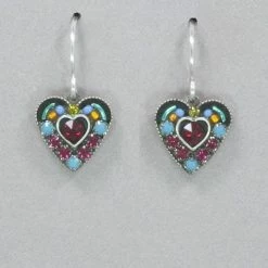 Firefly Small Crystal Heart Earrings