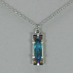 Firefly Rectangular Crystal Pendant Necklace Necklaces