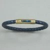 Italgem Steel Italgem IPG S Steel Blue Clasp Blue Leather Bracelet Bracelets