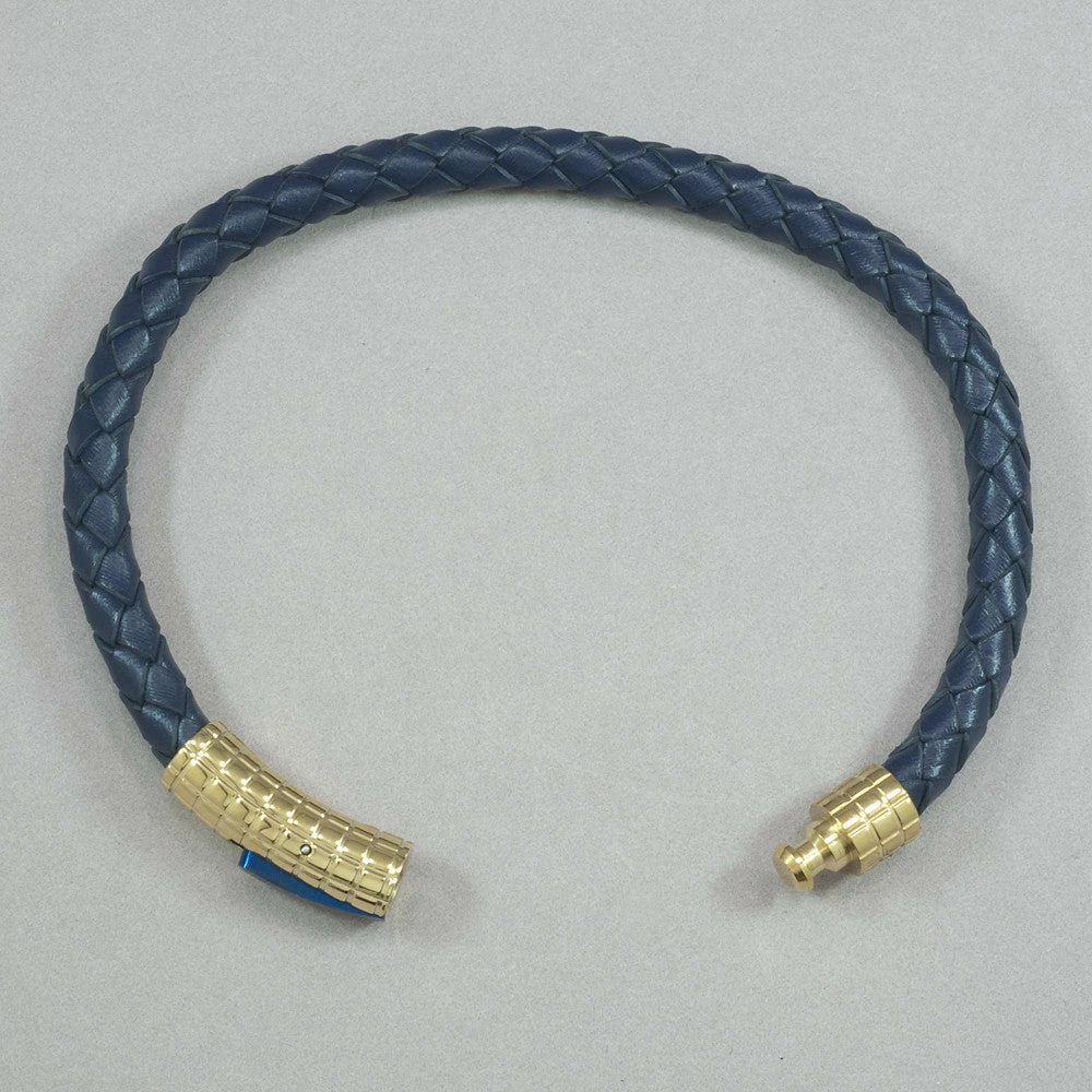Wholesale 🎁 Italgem Steel Italgem IPG S Steel Blue Clasp Blue Leather Bracelet Bracelets ❤️ 4 Italgem Steel Italgem IPG S Steel Blue Clasp Blue Leather Bracelet Bracelets
