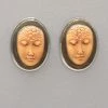 Wholesale 😉 Tabra Vintage Guan Yin Resin Earrings 😉 2 Tabra Vintage Guan Yin Resin Earrings