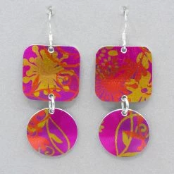 Hazel Atkinson Square And Circle Earrings