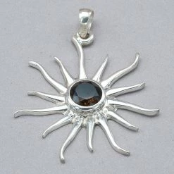 Sammasati Smoky Quartz Sunburst Pendant