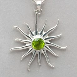 Sammasati Pendants Peridot Sunburst Pendant