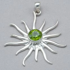 Sammasati Pendants Peridot Sunburst Pendant