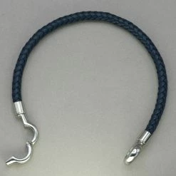 Italgem Steel Italgem Blue Leather Bracelet
