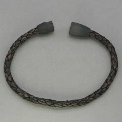 Italgem Steel Italgem Antique Brown Leather Bracelet