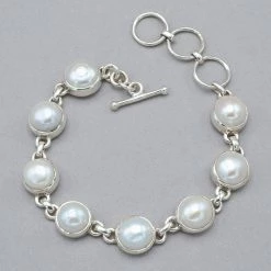 Sammasati Bracelets Sterling Silver And Pearl Bracelet