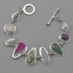 Tabra Calcite, Druzy, Pearl And Turquoise Treasure Bracelet