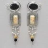 Tabra Vintage Onyx And Palmwood Earrings