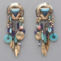 Tabra Vintage Amazonite And 14k Gold Fill Earrings