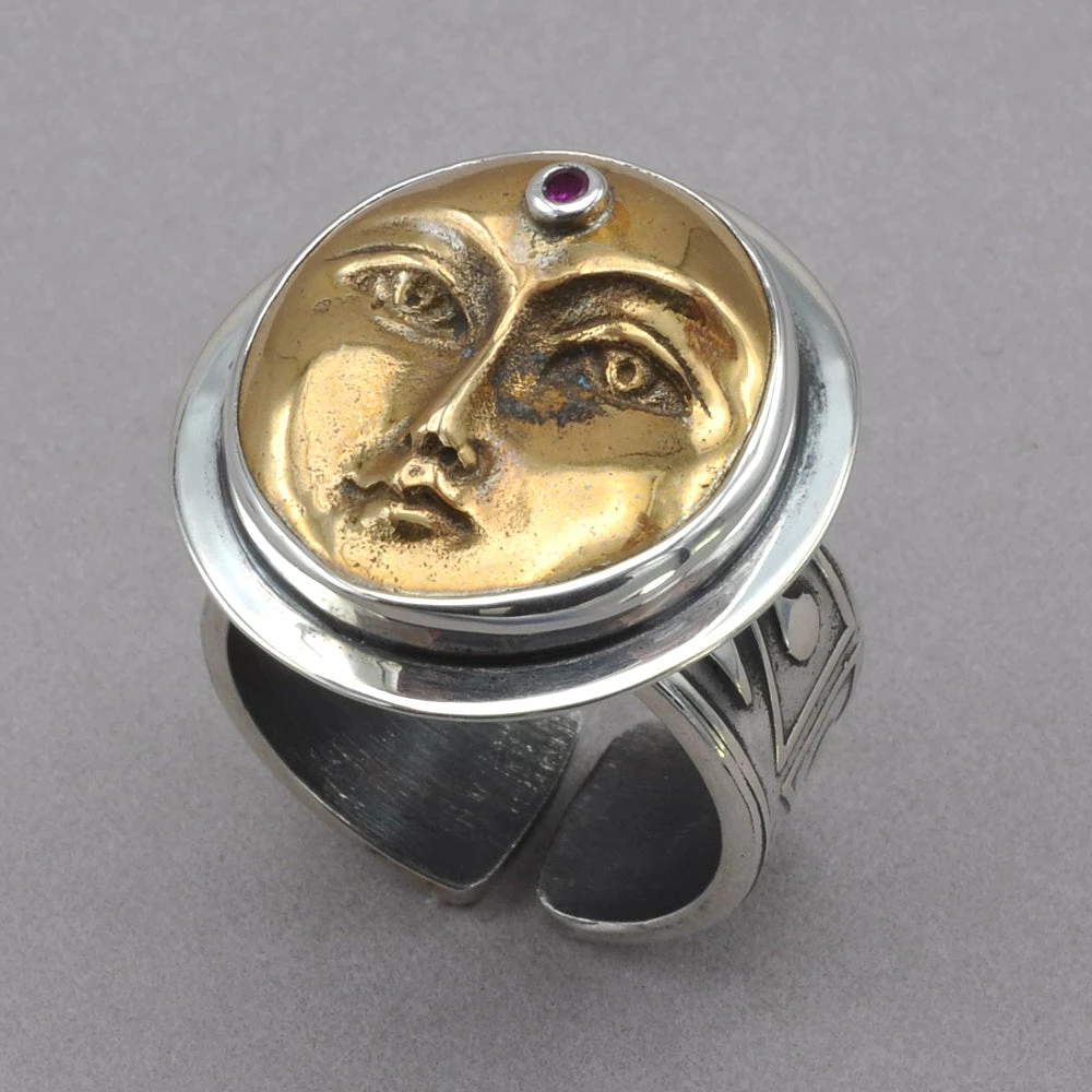 Outlet ๐คฉ Rings Tabra Bronze Face With Bindi Ring ๐ 3 Rings Tabra Bronze Face With Bindi Ring