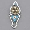 Tabra Bronze And Turquoise Inlay Charm Charms