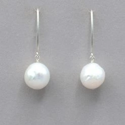 Delisch Baroque Pearl Marquise Wire Earrings