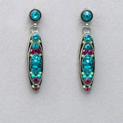Firefly Sparkle Long Oval Post Earrings