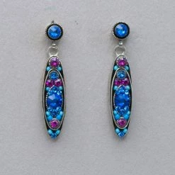 Firefly Sparkle Long Oval Post Earrings