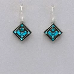 Firefly Architectural Small Diamond Shape Earrings