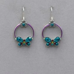 Firefly Sparkle Hoop Butterfly Earrings
