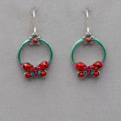 Firefly Sparkle Hoop Butterfly Earrings